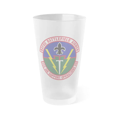 122d Air Support Operations Squadron (U.S. Air Force) Frosted Pint Glass 16oz Default Title - Go Mug Yourself