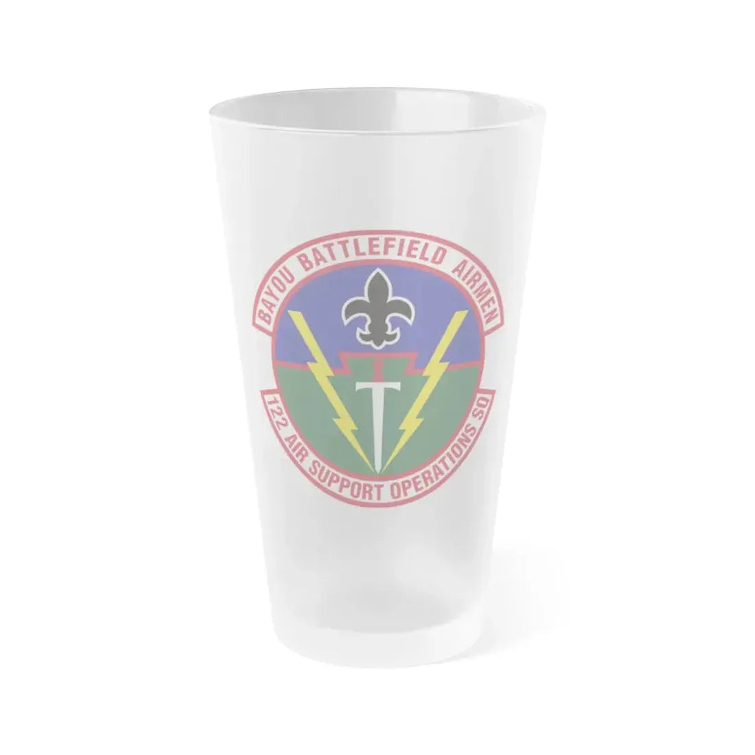 122d Air Support Operations Squadron (U.S. Air Force) Frosted Pint Glass 16oz Default Title - Go Mug Yourself