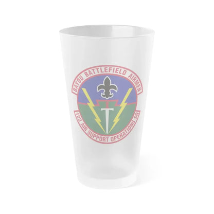 122d Air Support Operations Squadron (U.S. Air Force) Frosted Pint Glass 16oz Default Title - Go Mug Yourself