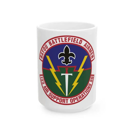 122d Air Support Operations Squadron (U.S. Air Force) White Coffee Mug 15oz - Go Mug Yourself