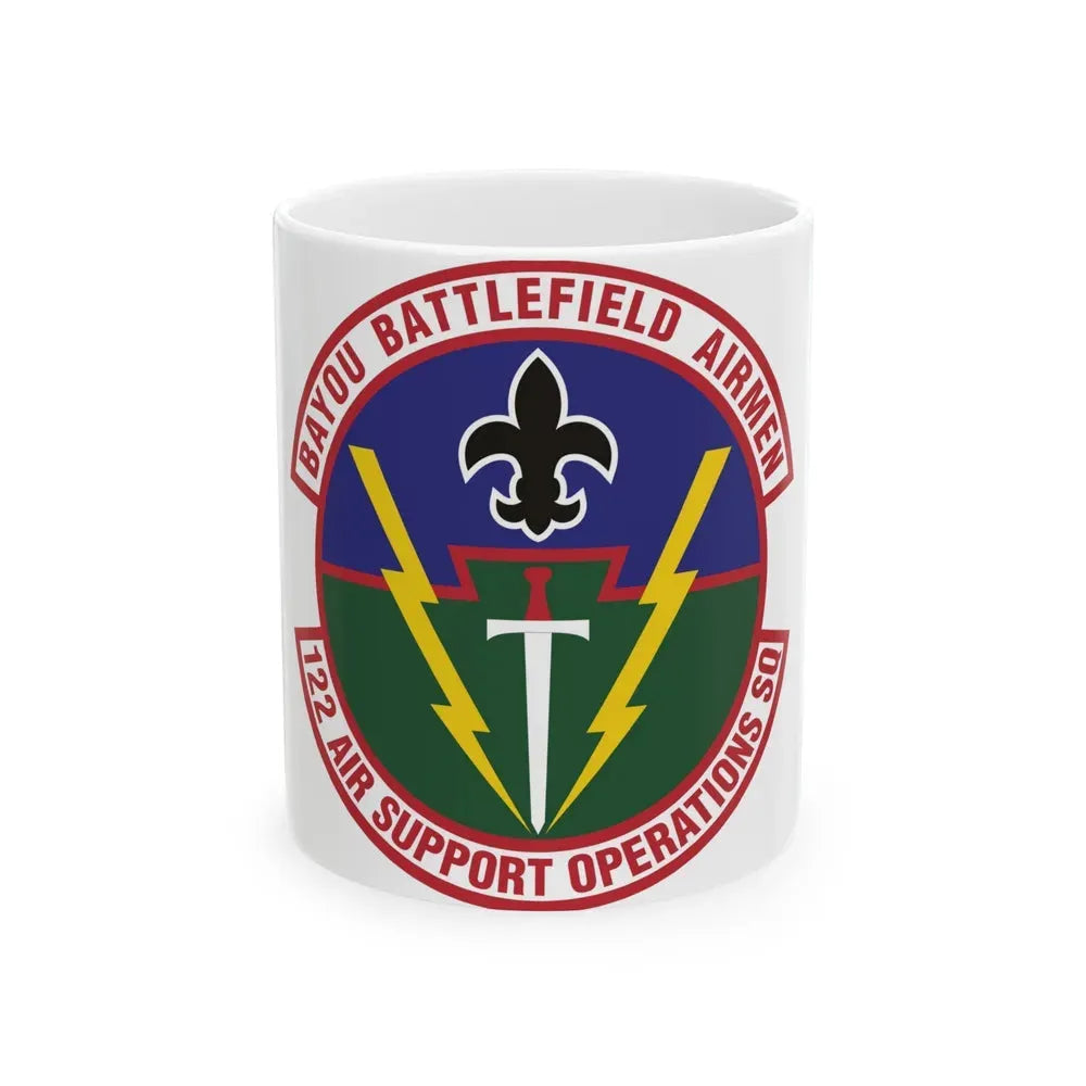 122d Air Support Operations Squadron (U.S. Air Force) White Coffee Mug - Go Mug Yourself