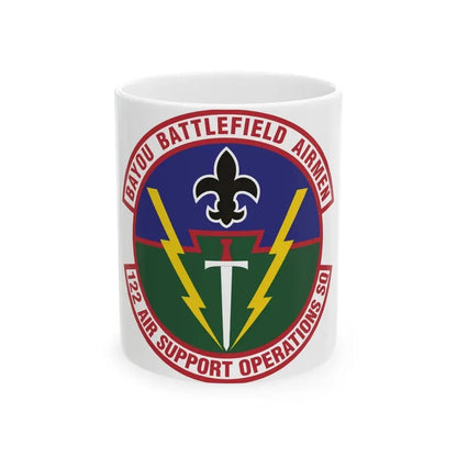 122d Air Support Operations Squadron (U.S. Air Force) White Coffee Mug - Go Mug Yourself