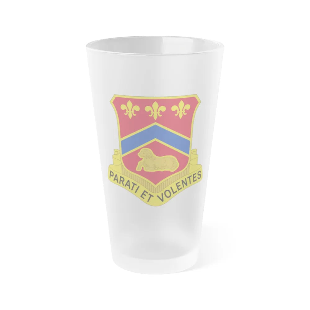 123 Engineer Battalion (U.S. Army) Frosted Pint Glass 16oz-Go Mug Yourself