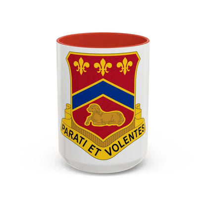 123 Engineer Battalion (U.S. Army) Accent Coffee Mug 15oz Red - Go Mug Yourself