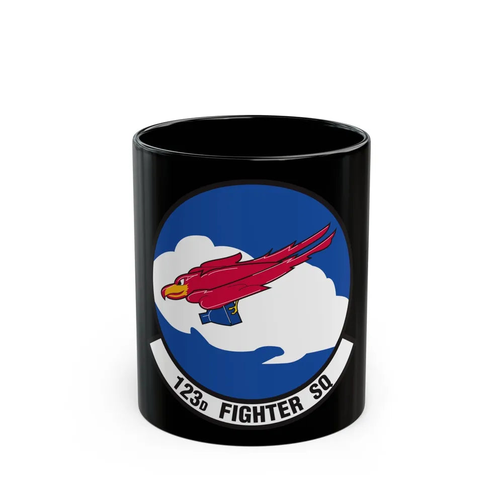 123 Fighter Squadron (U.S. Air Force) Black Coffee Mug-11oz-Go Mug Yourself