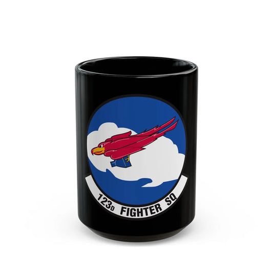 123 Fighter Squadron (U.S. Air Force) Black Coffee Mug-15oz-Go Mug Yourself