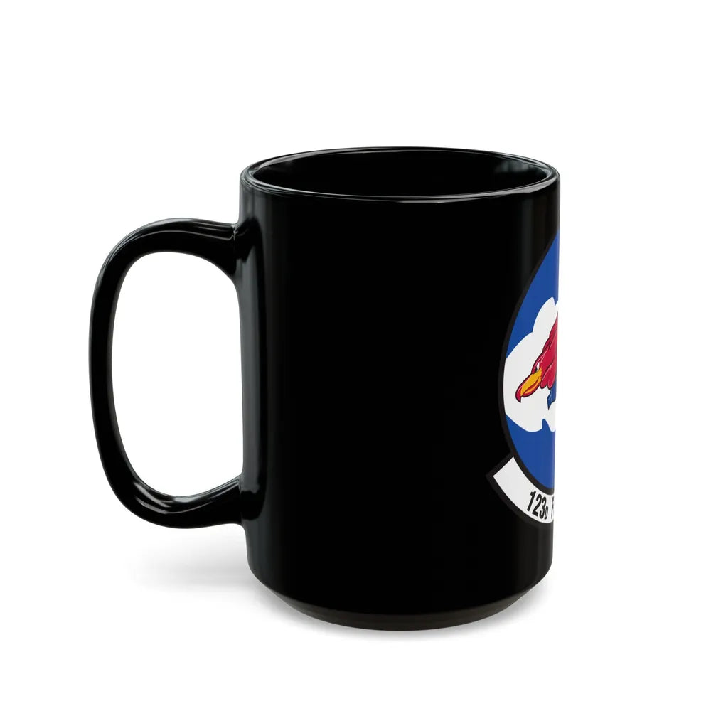 123 Fighter Squadron (U.S. Air Force) Black Coffee Mug-Go Mug Yourself