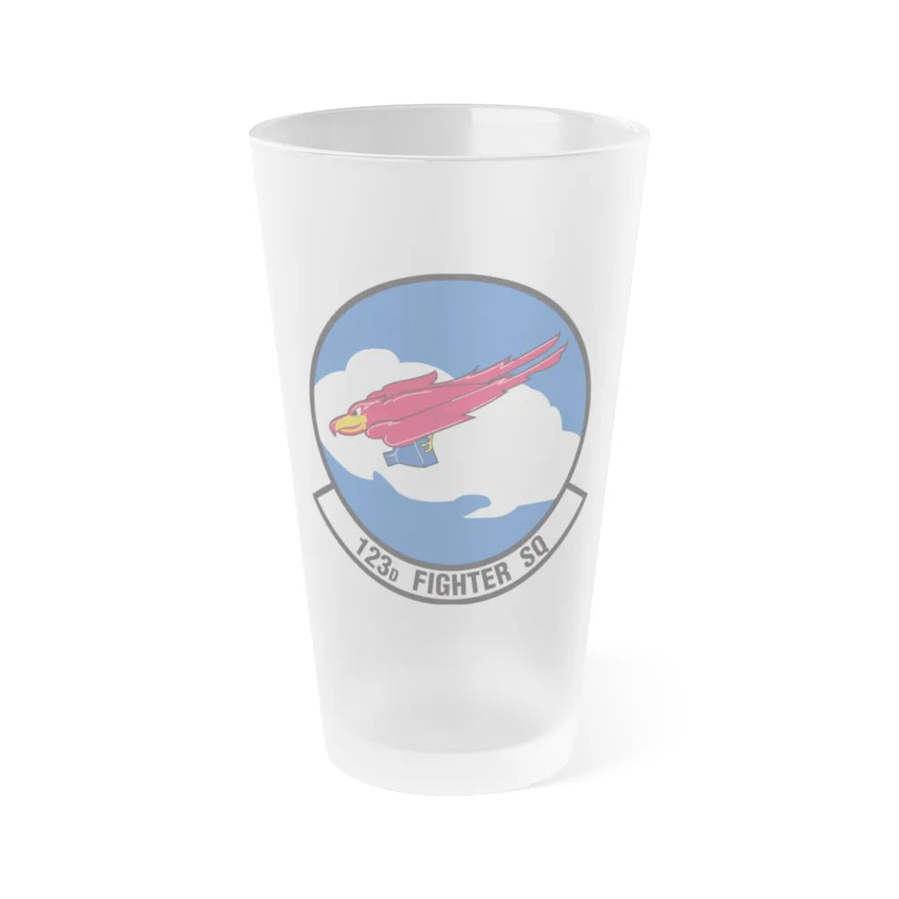 123 Fighter Squadron (U.S. Air Force) Frosted Pint Glass 16oz-16oz-Frosted-Go Mug Yourself