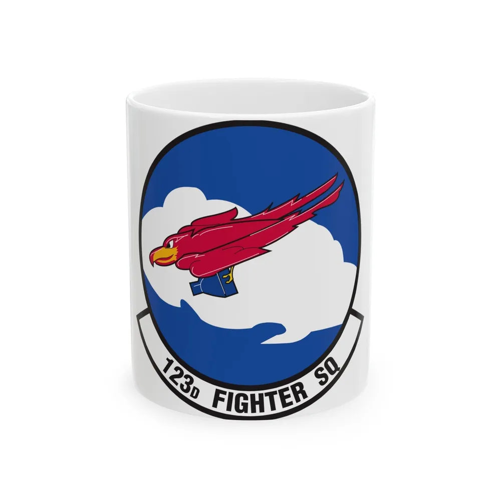 123 Fighter Squadron (U.S. Air Force) White Coffee Mug-11oz-Go Mug Yourself