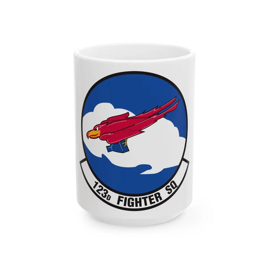 123 Fighter Squadron (U.S. Air Force) White Coffee Mug-15oz-Go Mug Yourself