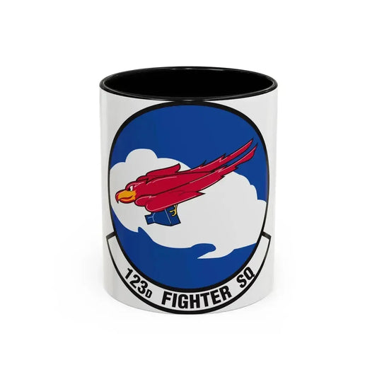 123 Fighter Squadron (U.S. Air Force) Accent Coffee Mug 11oz Black - Go Mug Yourself