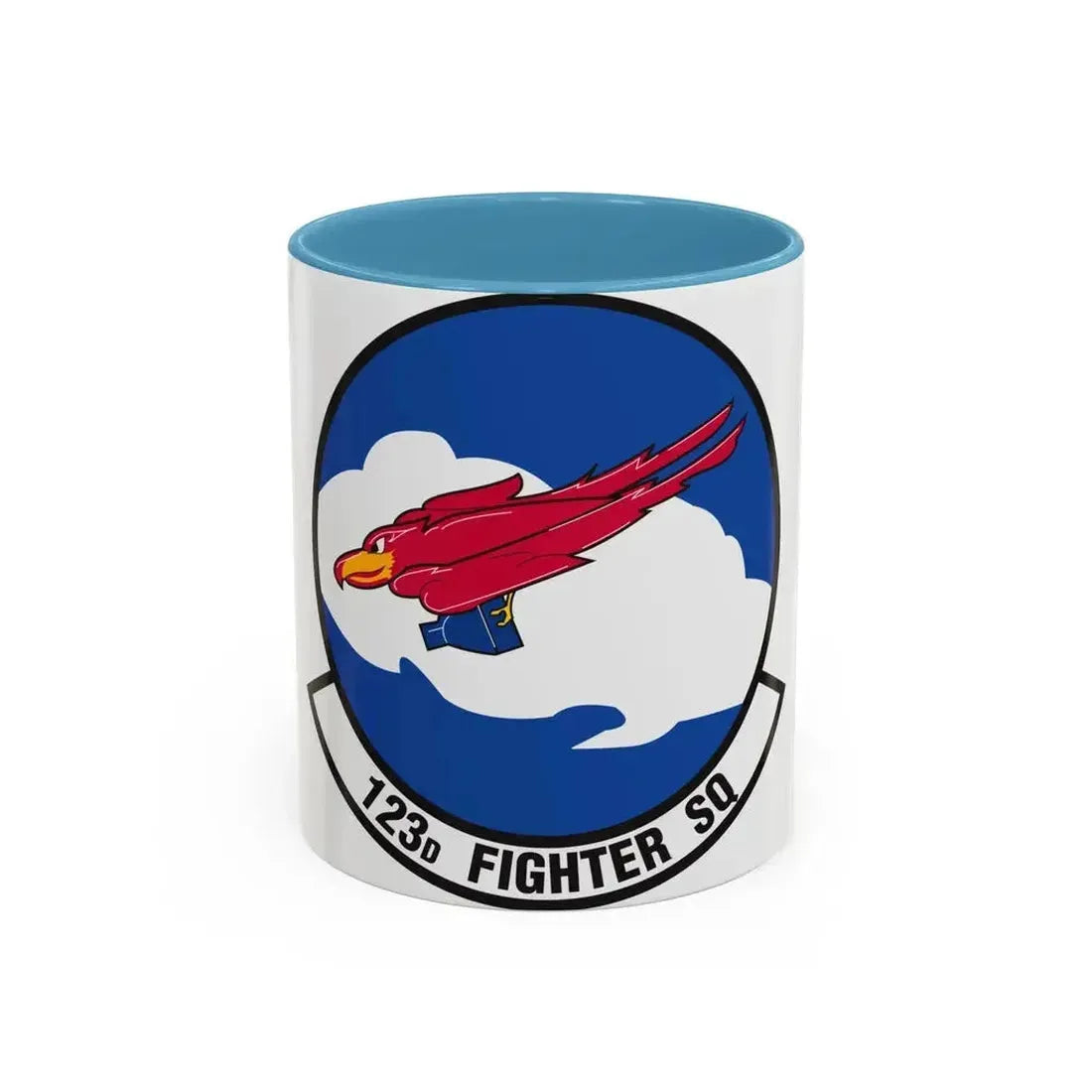 123 Fighter Squadron (U.S. Air Force) Accent Coffee Mug 11oz Light Blue - Go Mug Yourself