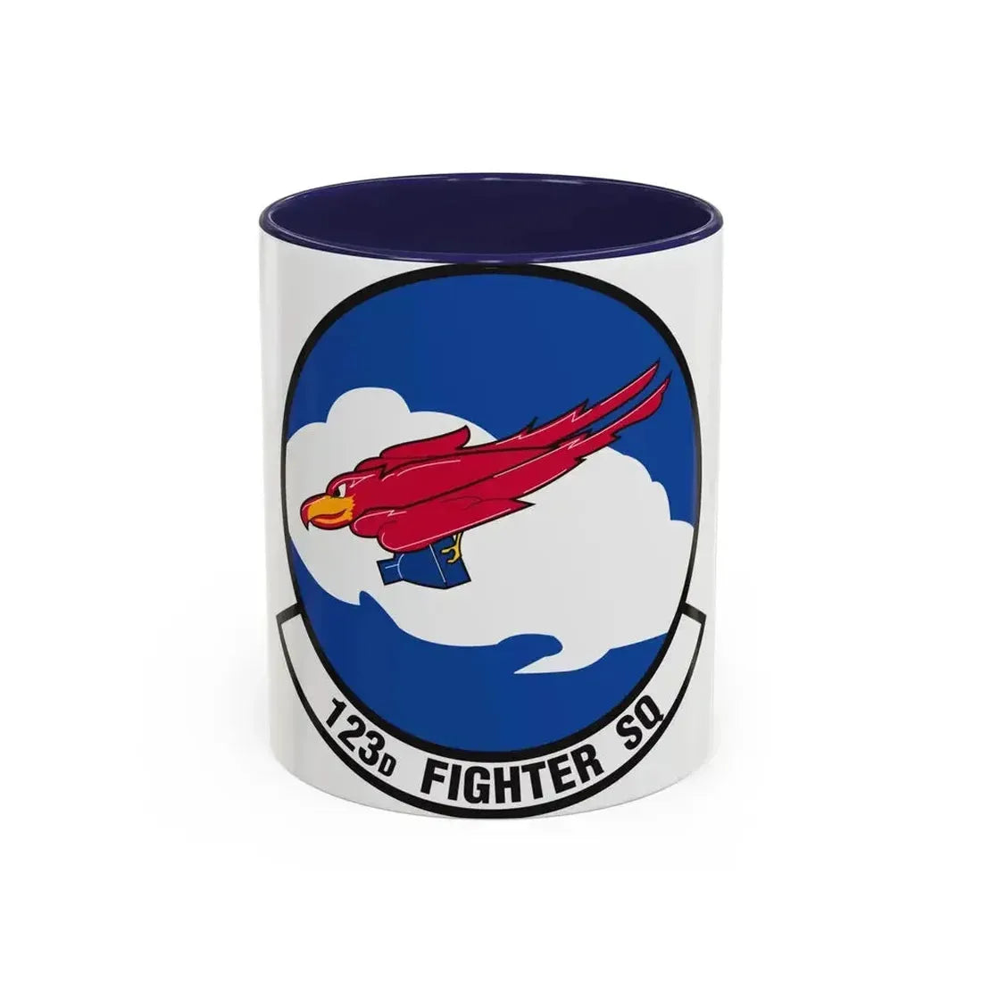 123 Fighter Squadron (U.S. Air Force) Accent Coffee Mug 11oz Navy - Go Mug Yourself
