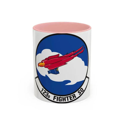 123 Fighter Squadron (U.S. Air Force) Accent Coffee Mug 11oz Pink - Go Mug Yourself