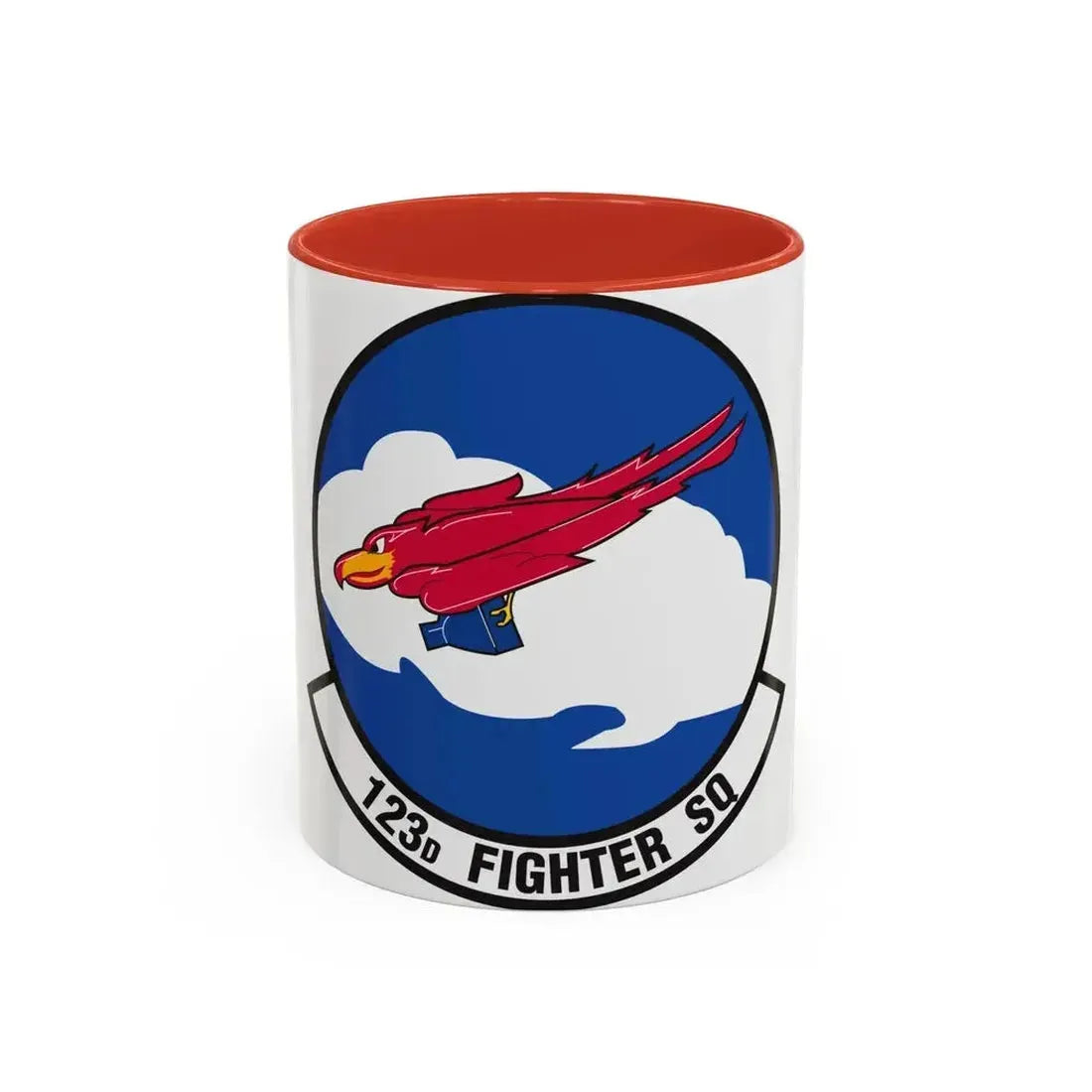 123 Fighter Squadron (U.S. Air Force) Accent Coffee Mug 11oz Red - Go Mug Yourself