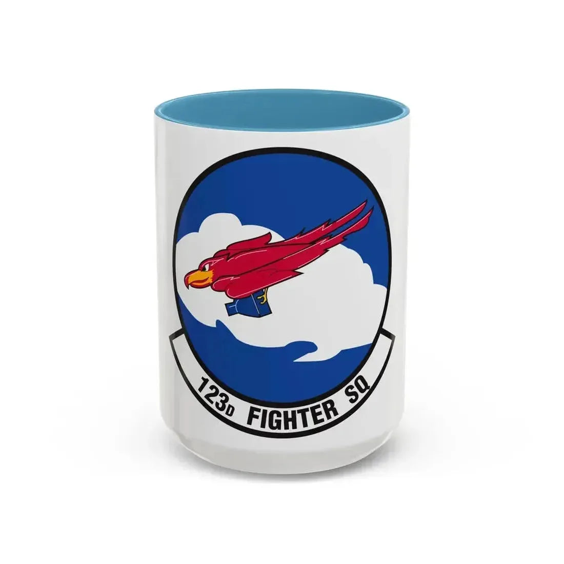 123 Fighter Squadron (U.S. Air Force) Accent Coffee Mug 15oz Light Blue - Go Mug Yourself