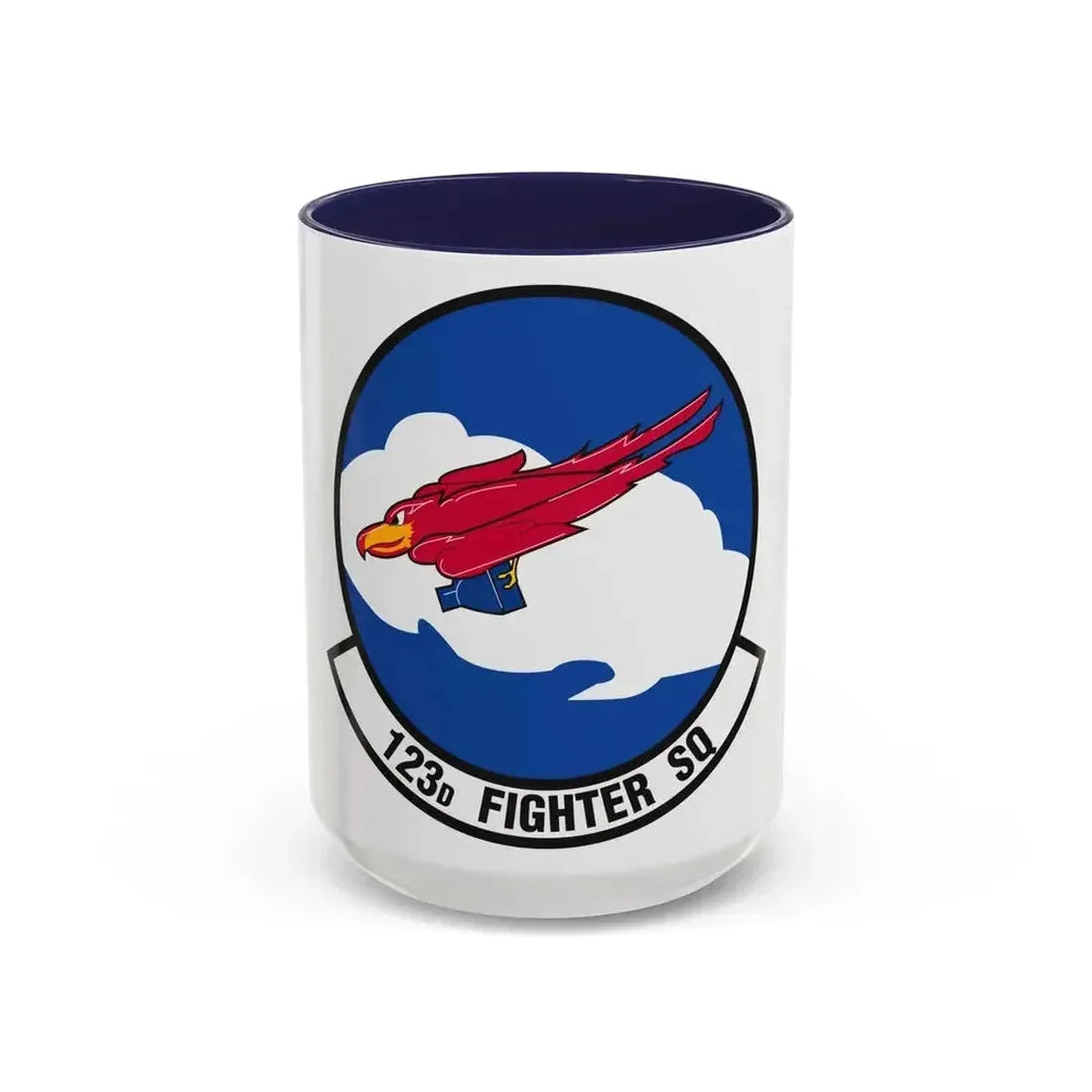 123 Fighter Squadron (U.S. Air Force) Accent Coffee Mug 15oz Navy - Go Mug Yourself