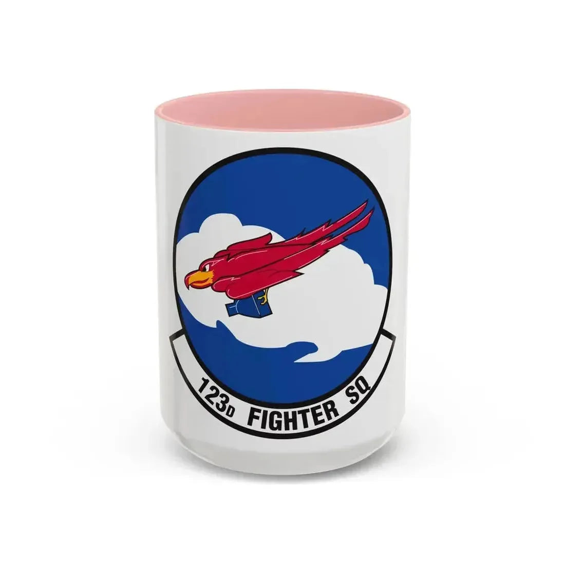 123 Fighter Squadron (U.S. Air Force) Accent Coffee Mug 15oz Pink - Go Mug Yourself