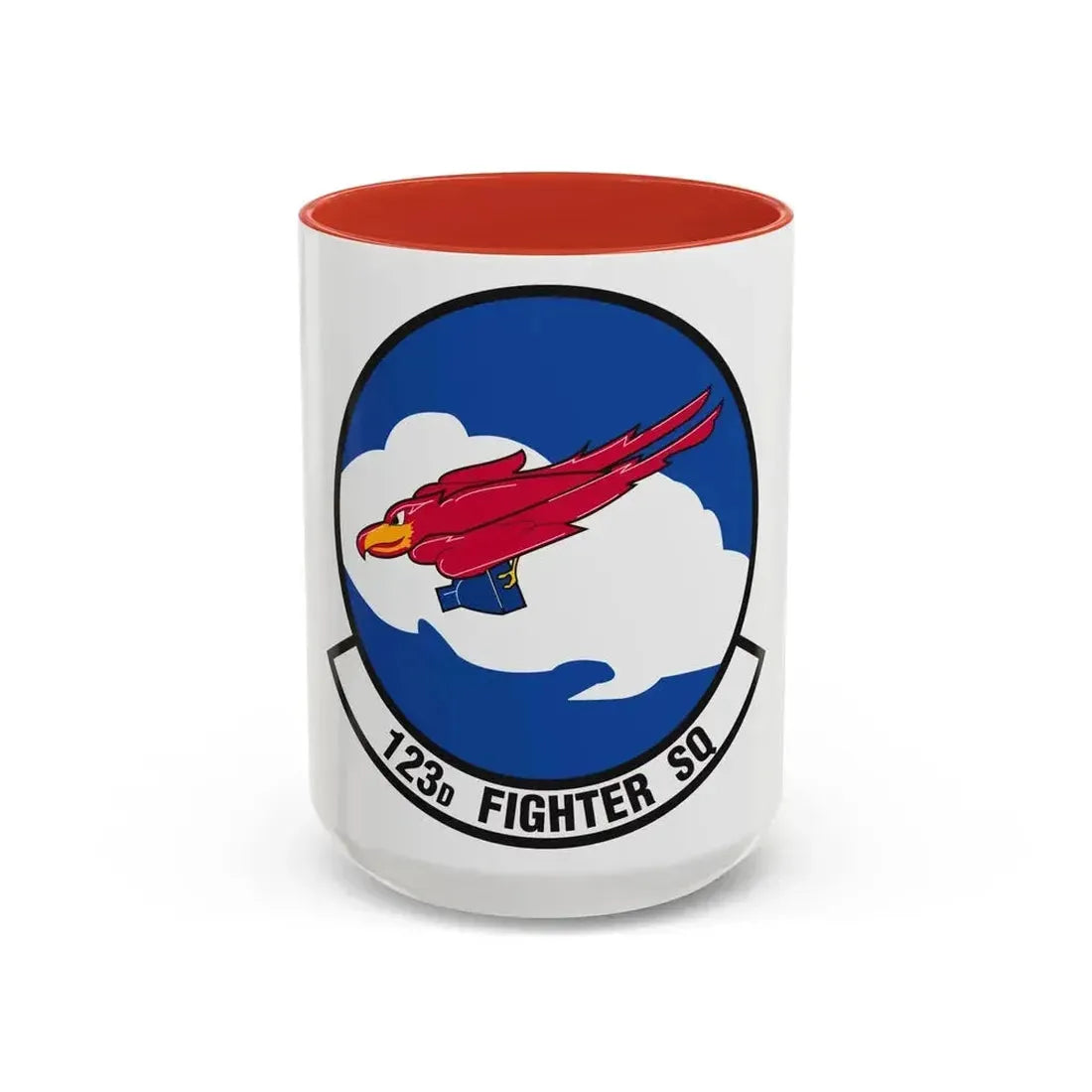 123 Fighter Squadron (U.S. Air Force) Accent Coffee Mug 15oz Red - Go Mug Yourself