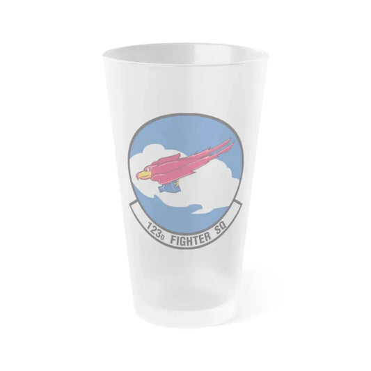 123 Fighter Squadron (U.S. Air Force) Frosted Pint Glass 16oz 16oz Frosted - Go Mug Yourself