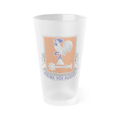 123 Signal Battalion (U.S. Army) Frosted Pint Glass 16oz-Go Mug Yourself