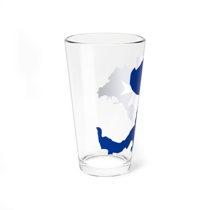 Flag map of Amalfi (Italy) Pint Glass 16oz