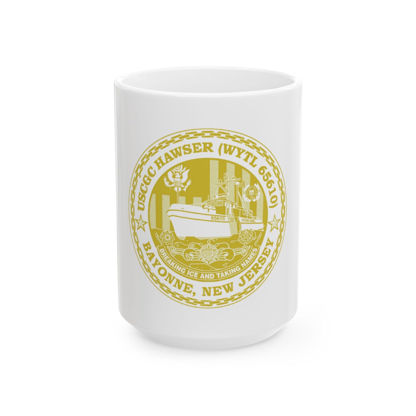 USCG Hawser WYTL 65610 Sim Gold (U.S. Coast Guard) White Coffee Mug