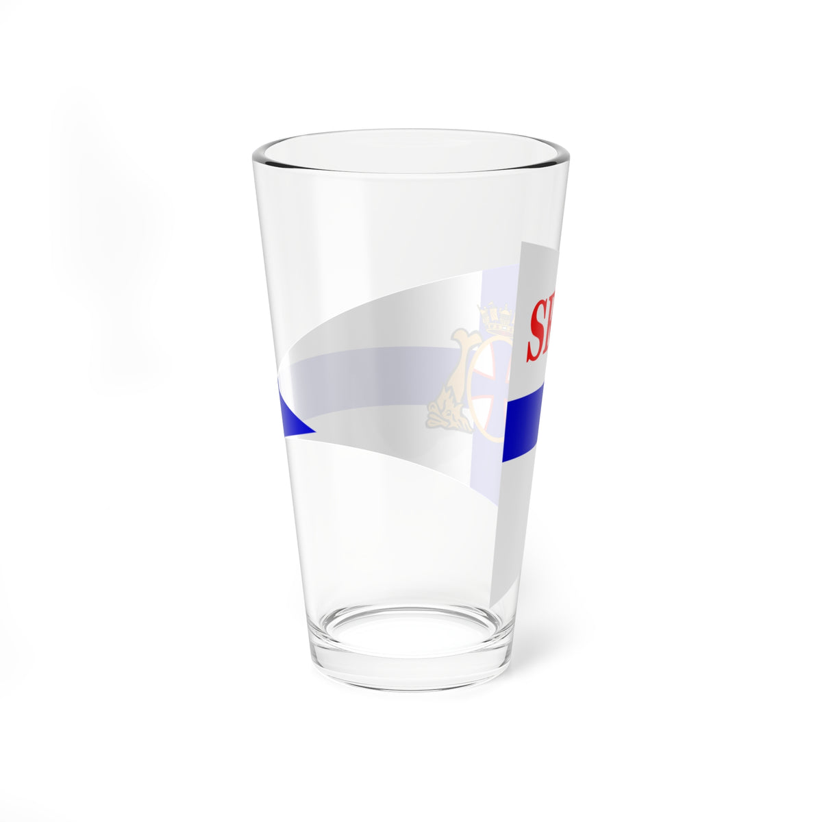 Burgee of Societe Regates Rochelaises (France) Pint Glass 16oz