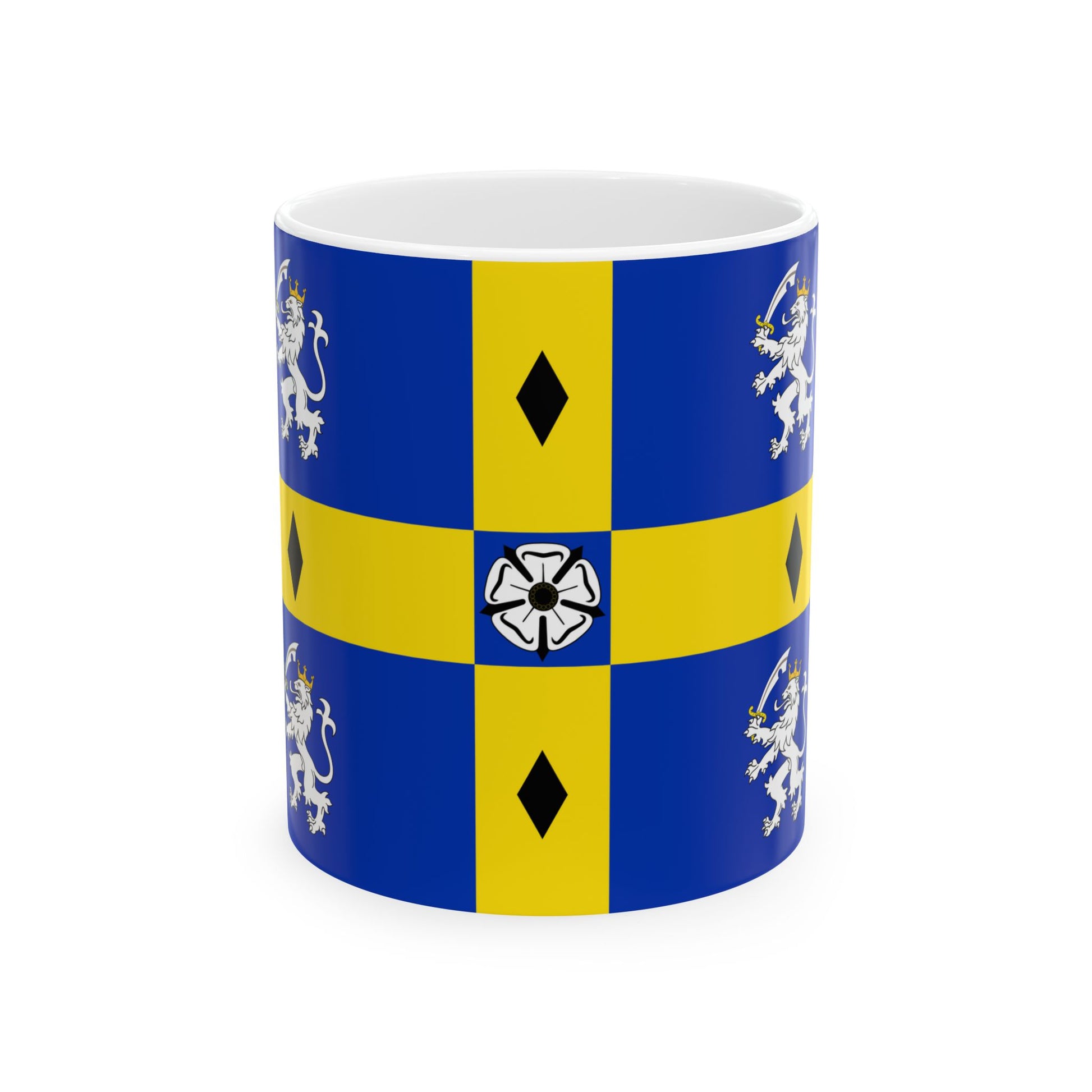 Flag of Durham County Council UK - White Coffee Mug-11oz-Go Mug Yourself