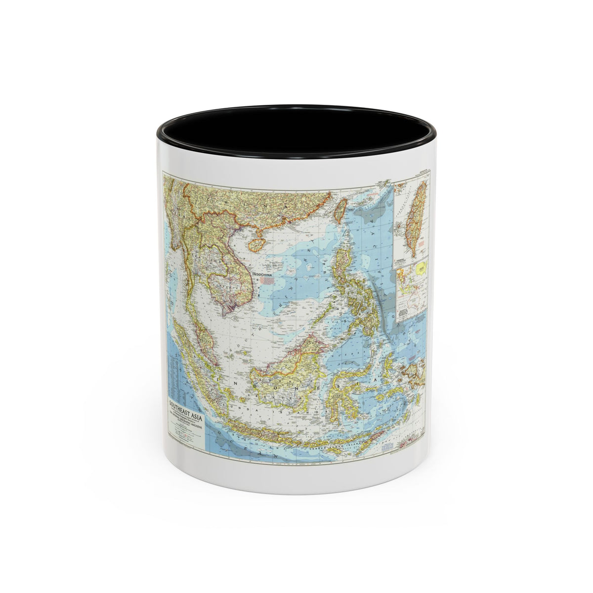 Asia - Southeast (1955) (Map) Accent Coffee Mug