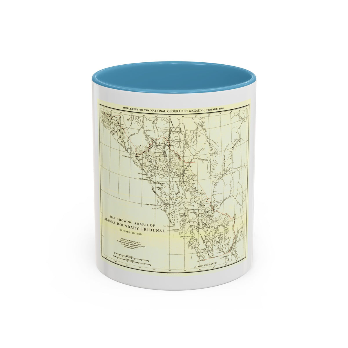 USA - Alaska (1903) (Map) Accent Coffee Mug