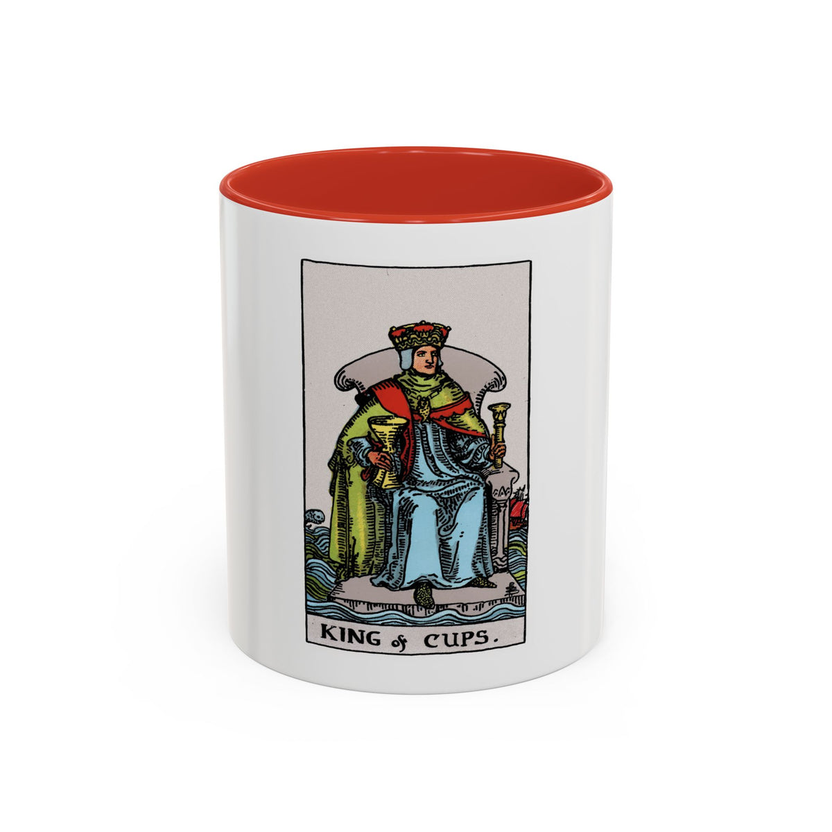 The King of Cups (Tarot Card) Accent Coffee Mug