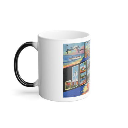 Greetings from New Jersey (Greeting Postcards) Color Changing Mug 11oz