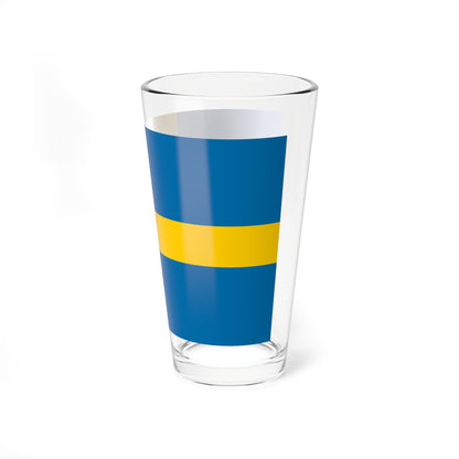 Flag of Folkhemmet (Sweden) Pint Glass 16oz