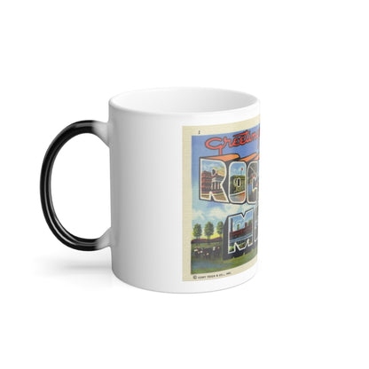 Greetings from Rocky Mount NC (Greeting Postcards) Color Changing Mug 11oz