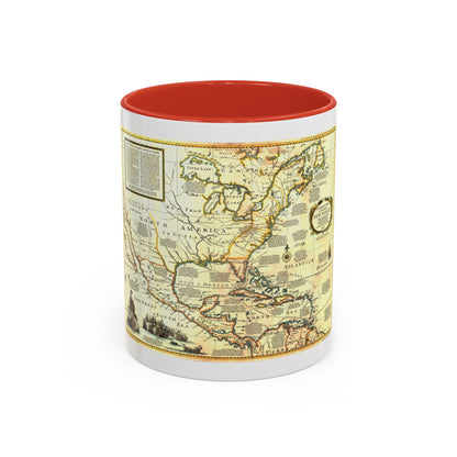 North America - Colonization and Trade (1977) (Map) Accent Coffee Mug
