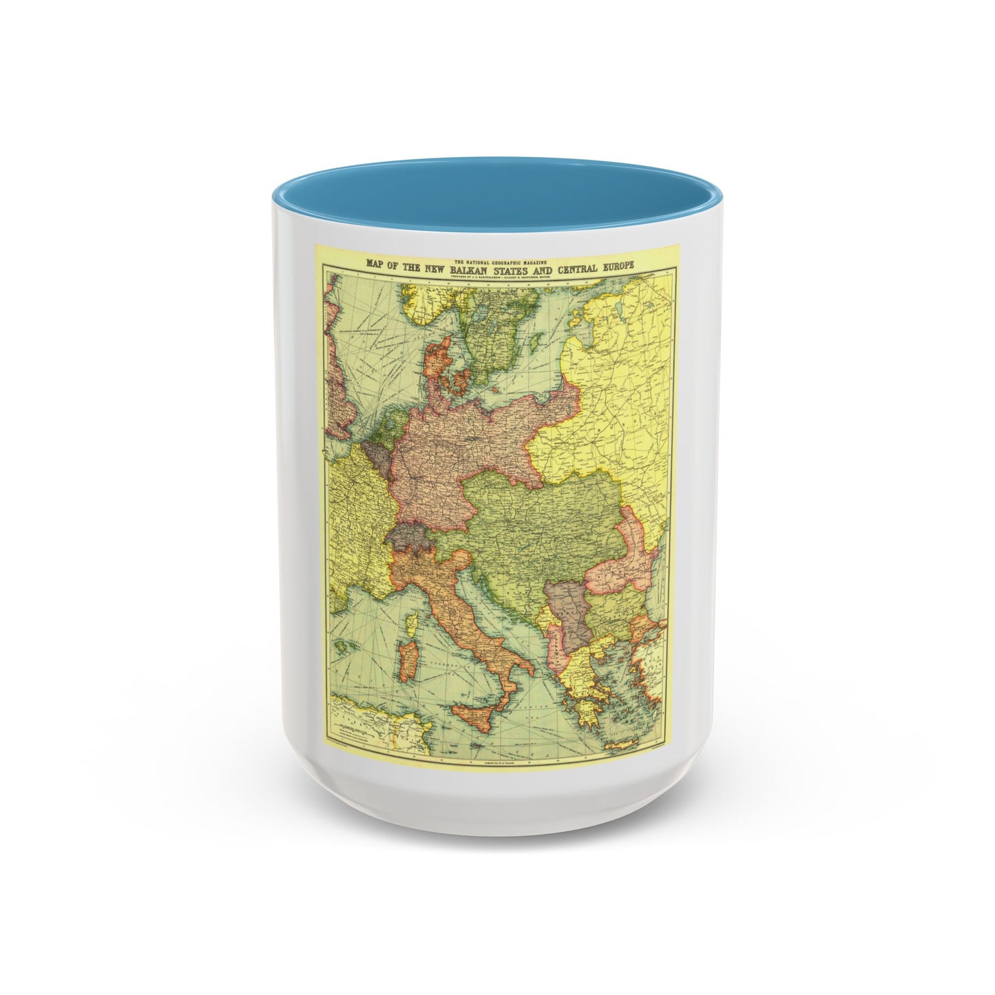 Europe, Central & the Balkan States (1915) (Map) Accent Coffee Mug