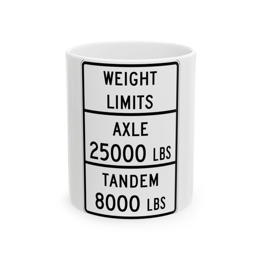 Texas MUTCD R12-4aT template (Texas) (Road Sign) White Coffee Mug