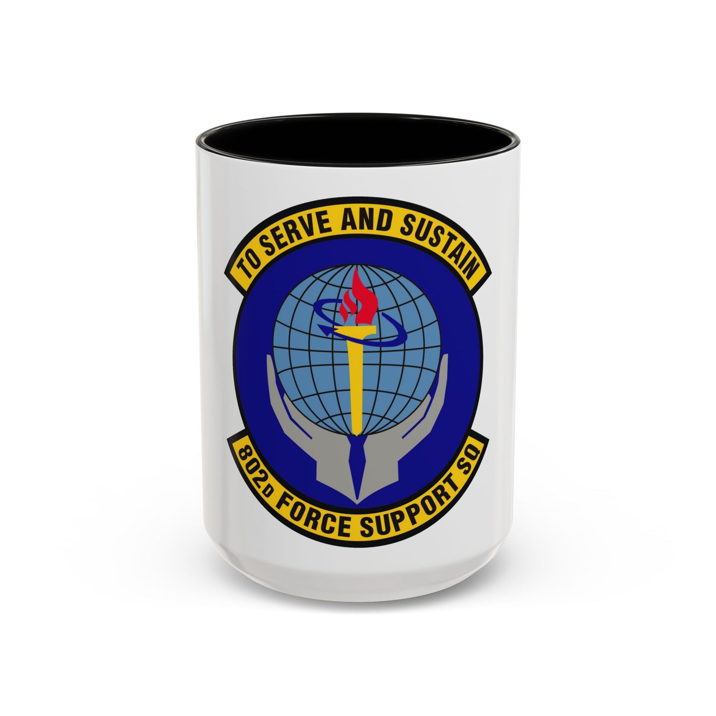 802d Force Support Squadron (U.S. Air Force) Accent Coffee Mug