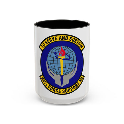 802d Force Support Squadron (U.S. Air Force) Accent Coffee Mug