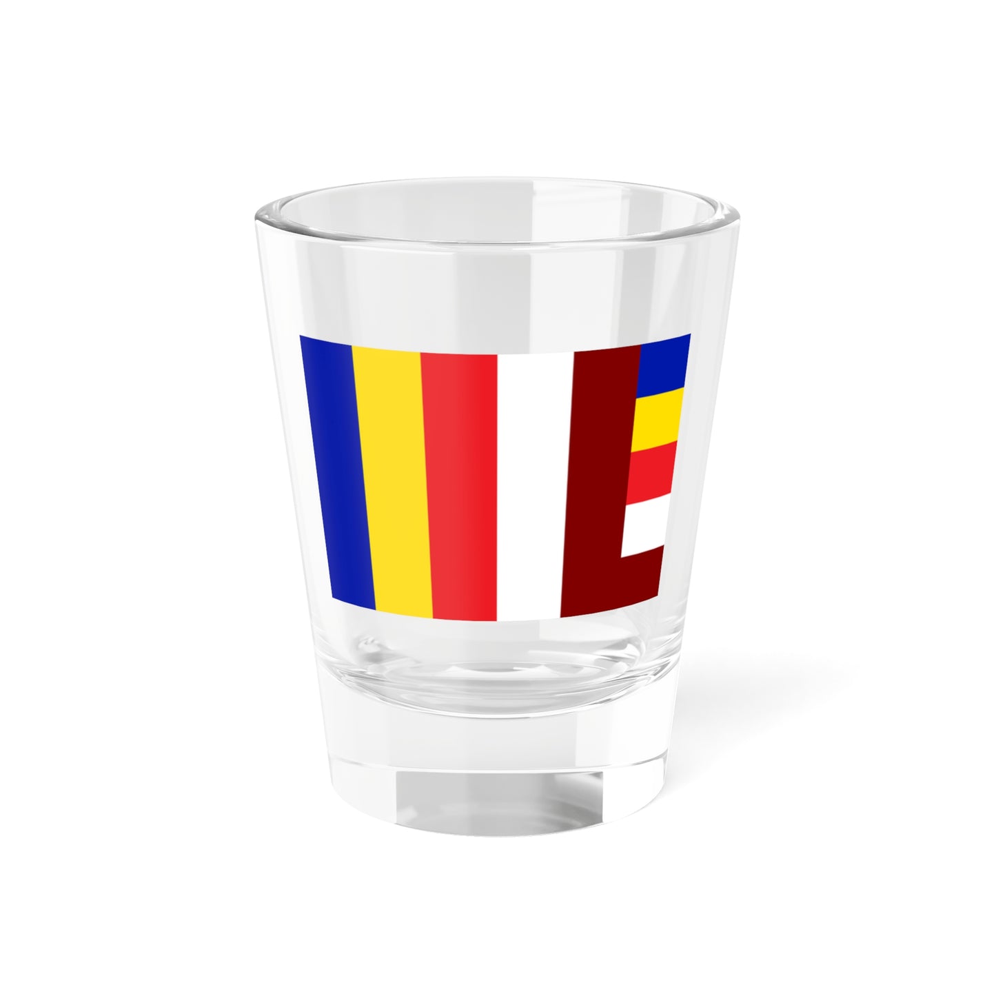Tibetan buddhist flag (China) Shot Glass 1.5oz