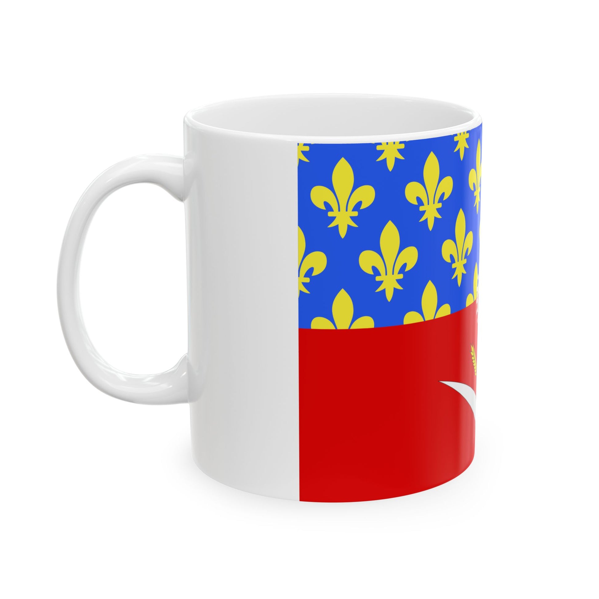 Flag of Seine Saint Denis France - White Coffee Mug-Go Mug Yourself