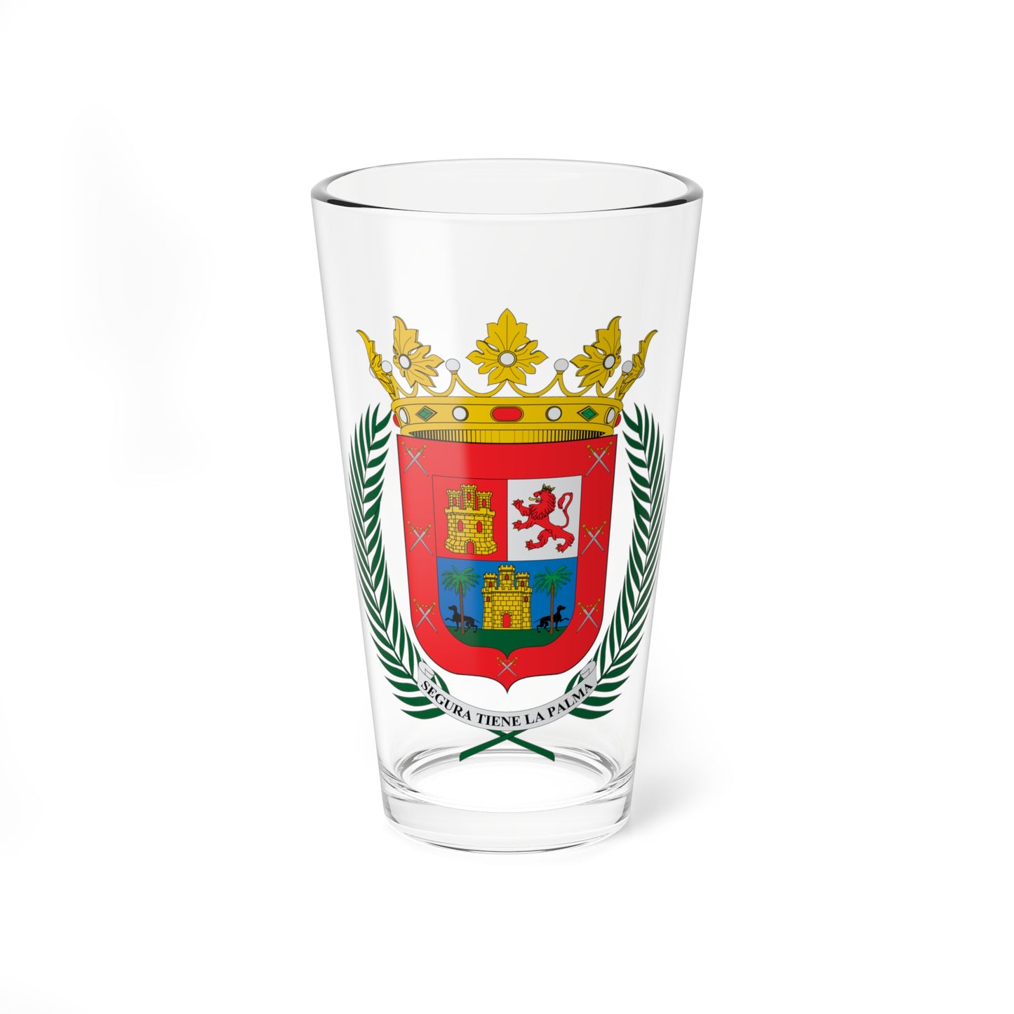 Escudo de Las Palmas de Gran Canaria (Spain) (Coat of Arms) Pint Glass 16oz