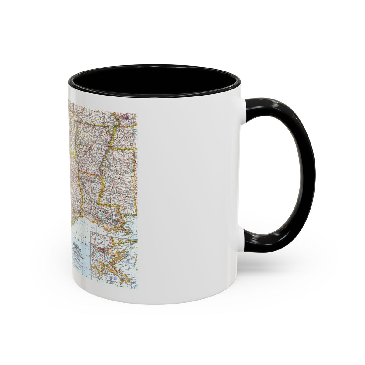 USA - South Central (1961) (Map) Accent Coffee Mug