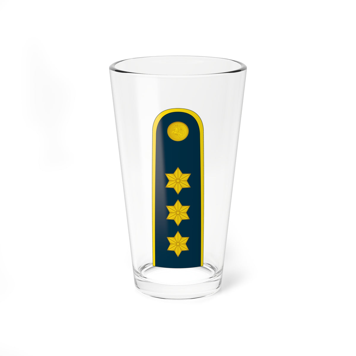 15 Lithuania Air Force CPT (Lithuania) (Military Rank) Pint Glass 16oz