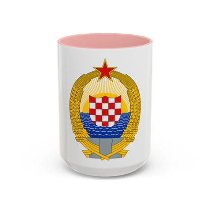 Coat of Arms of the Socialist Republic of Croatia - Accent Coffee Mug