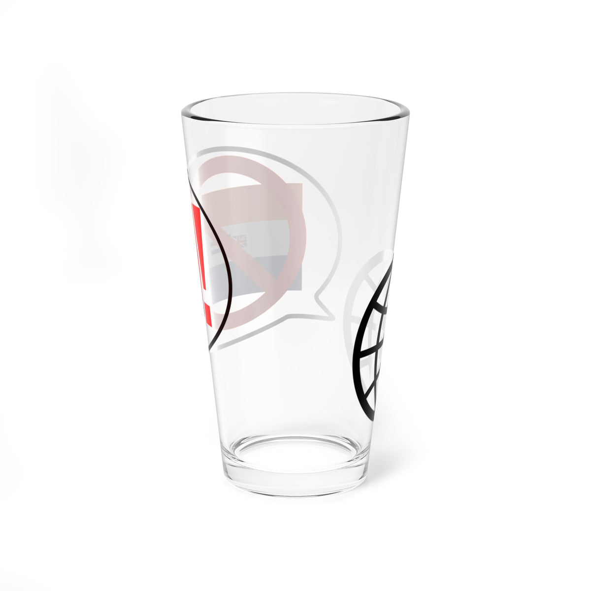 International opposition to apartheid symbolized (South Africa) Pint Glass 16oz