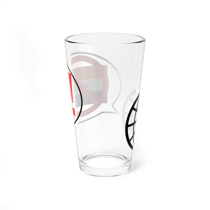 International opposition to apartheid symbolized (South Africa) Pint Glass 16oz