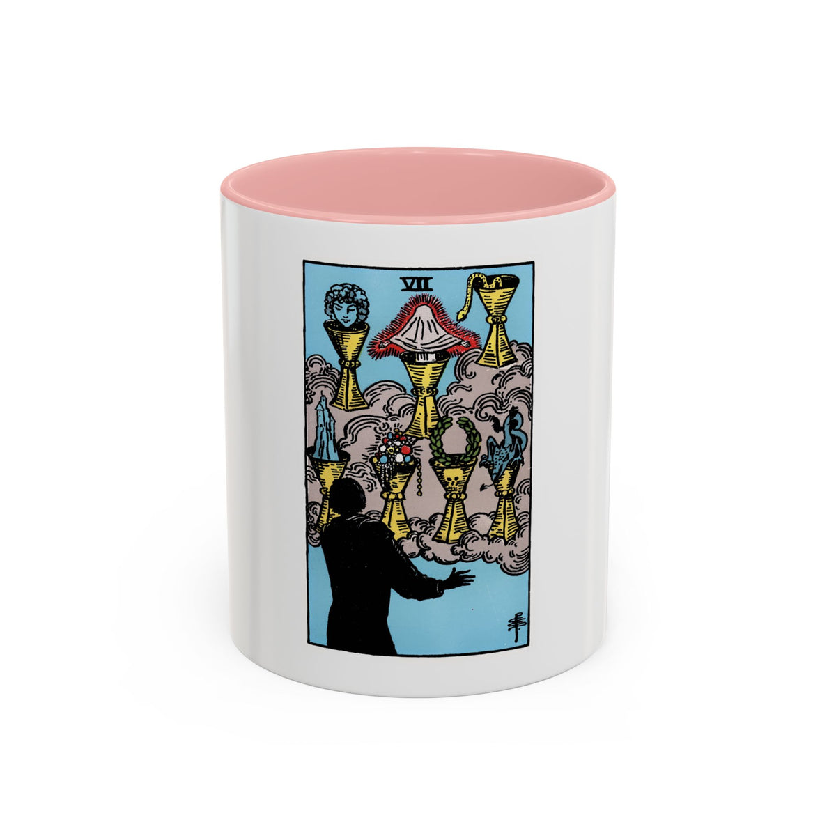 The 7 of Cups (Tarot Card) Accent Coffee Mug