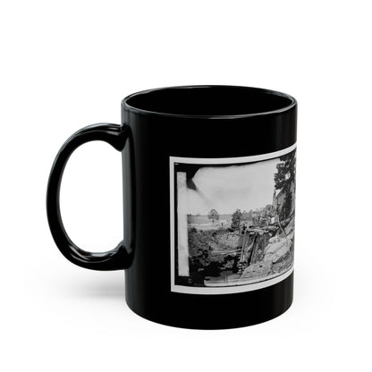 Fauquier Sulphur Springs, Va., Vicinity. Troops Building Bridges Across The North Fork Of The Rappahannock (U.S. Civil War) Black Coffee Mug